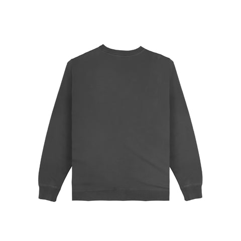 Faded Embroidered Calle Crew - Charcoal