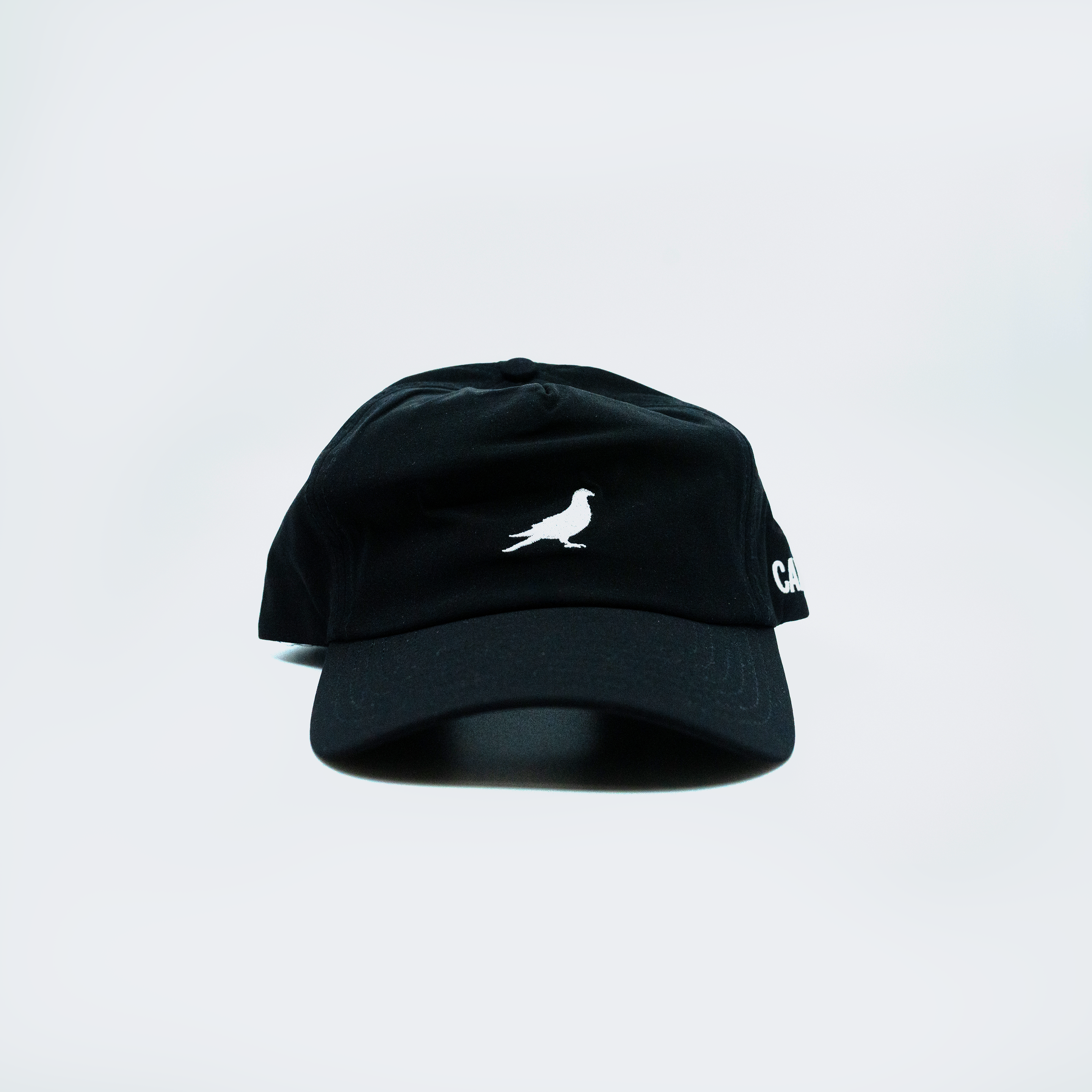 Embroidered Pigeon Hat - Black