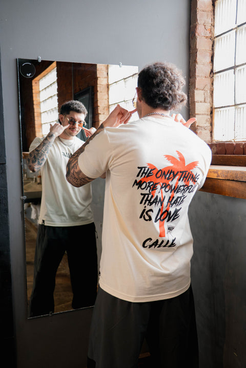 Love is More Powerful Than Hate Tee - Natural