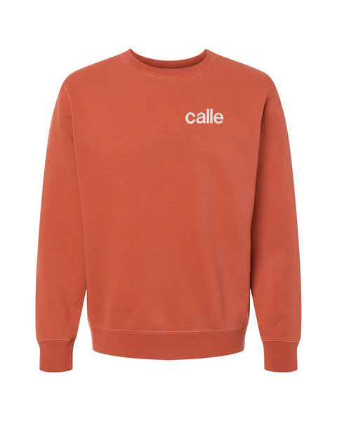 Embroidered Calle Crewneck (Orange)