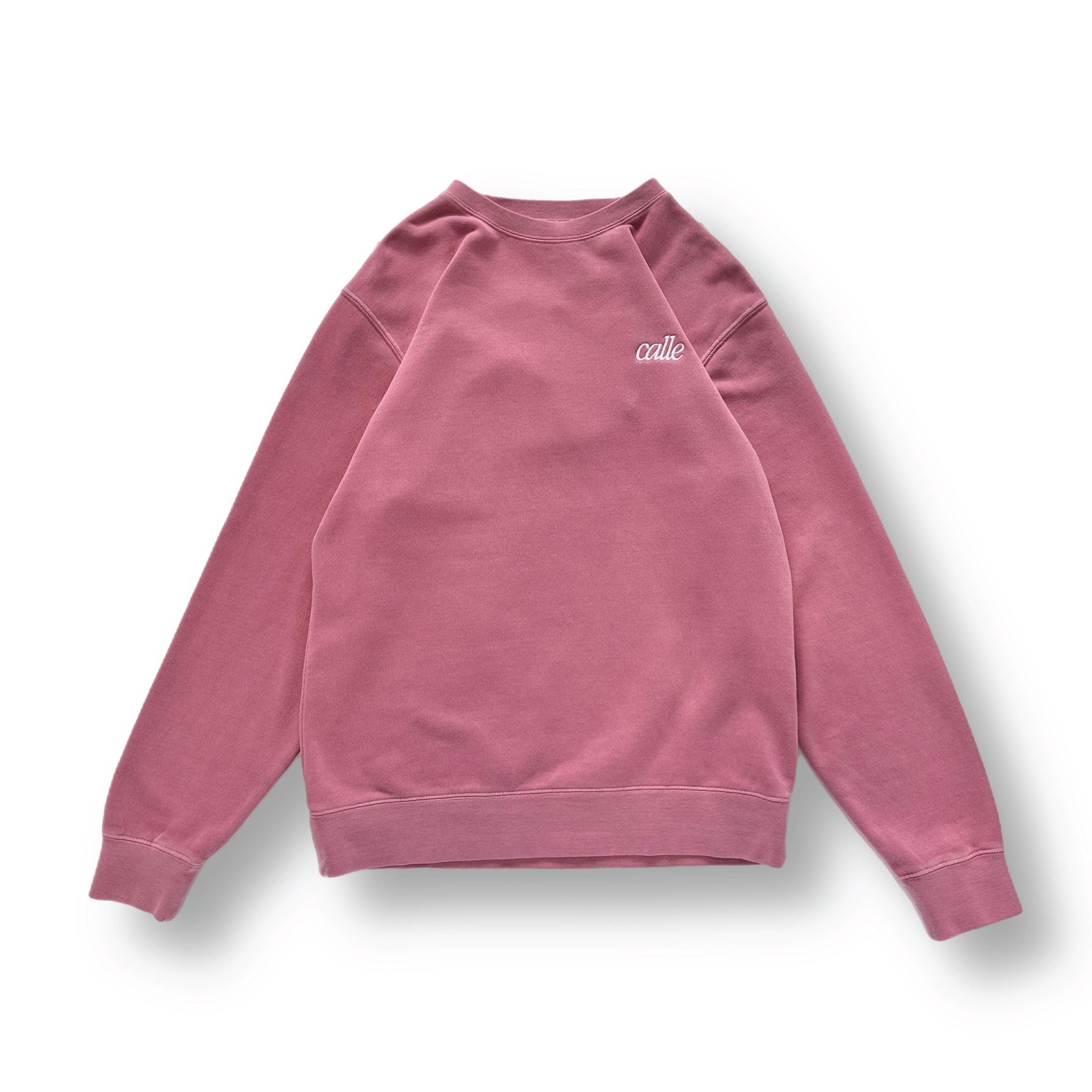 Faded Embroidered Calle Crew - Pink