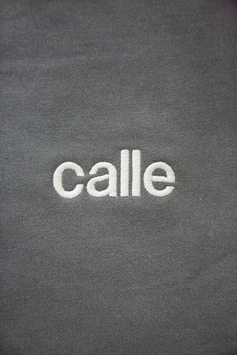 Embroidered Calle Crewneck (Charcoal)