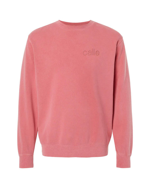 Embroidered Calle Crewneck (Pink)